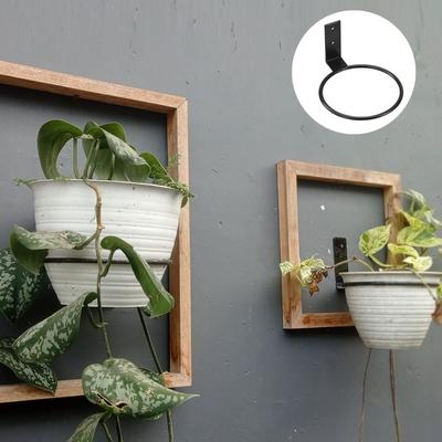 Moderní železný nástěnný stojan na rostliny Elegantní kroužky na květináče Závěs na květináč pro vnitřní venkovní použití na balkon