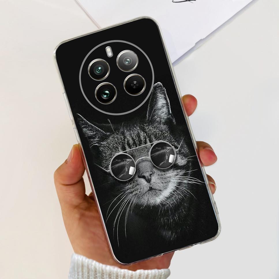 Case For Realme 12 Pro 6.7" Fashion Cute Cartoon Cat Soft Silicone TPU Cover For Oppo Realme12 Pro 12Pro Plus Bumper Phone Case