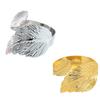 Set Of 6 Practical Metal Napkin Rings With Gold or Silver Leaf Texture Sturdy Napkin Buckles For Unique Table Setting
