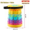 Rainbow Telescopic Adjustable Folding Stool for Leisure, Fishing, and Household Use