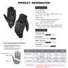 Sommer atmungsaktive Perforation Motorradhandschuhe Retro Leder Vollfinger-Touchscreen-Handschuhe integrierter EVA-Schalenschutz