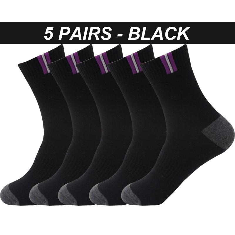 5 Pairs Men's Socks Cotton Large Size 39-48 Business Long Socks Breathable Deodorant Big Size Fashion High Quality