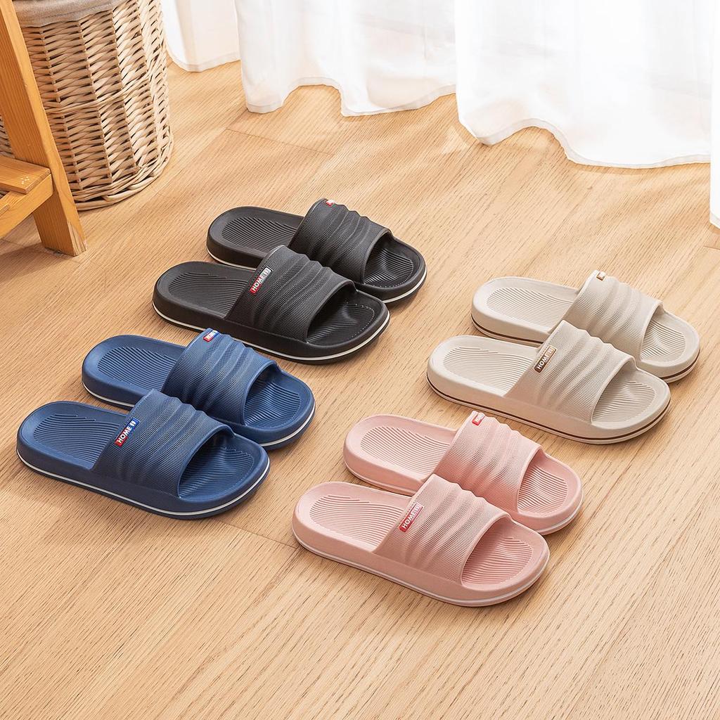 EVA Women Home Slippers Summer Flat Beach Slides Fashion Comfortable Non-slip Slippers Breathable Lightweight Men Bathroom Slippers