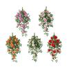 Artificial Flower Faux Rose Vine Realistic Floral Design 11 Large Flowers 10 Small Flowers Elegant Cascade Effect