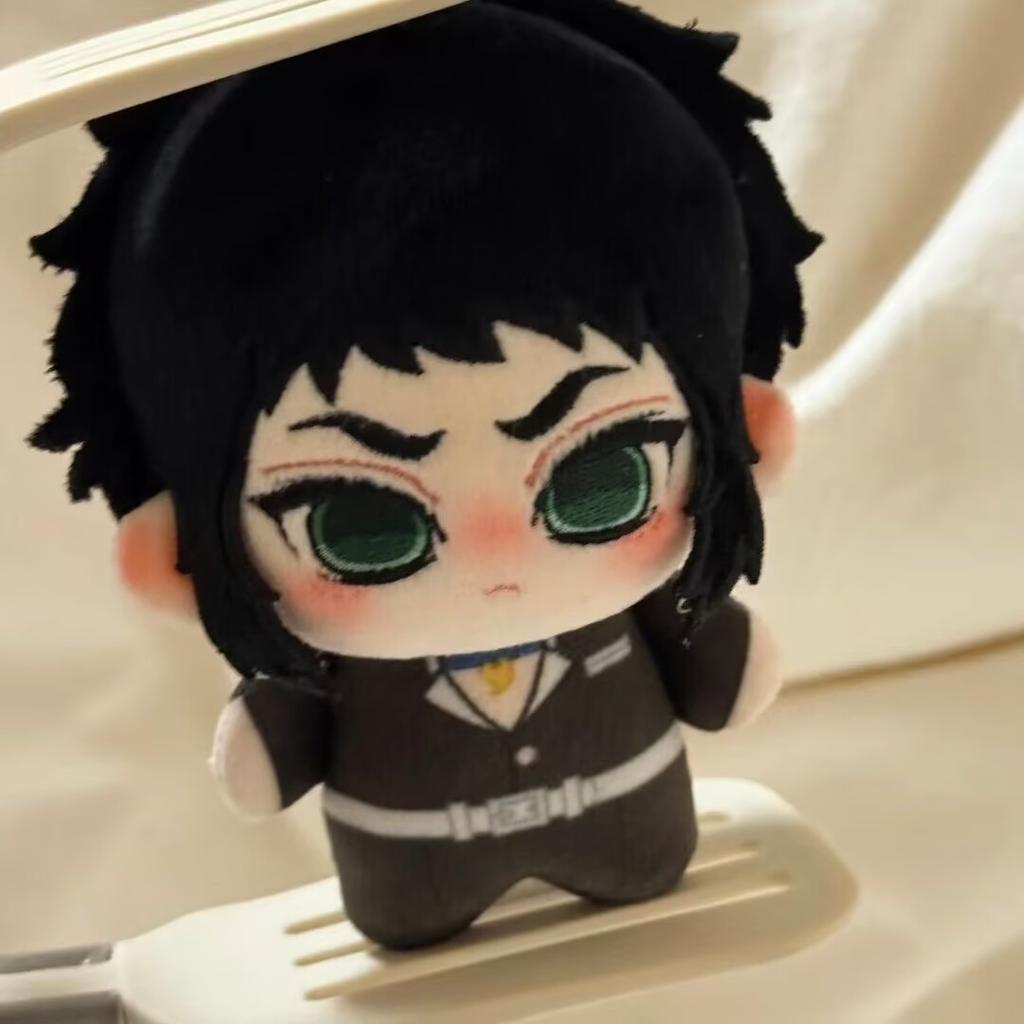 10Cm Mini Demon Slayer Kaigaku Plush Doll Pendant Cute Print Kaigaku Stuffed Doll Toys Birthday Gift Backpack Fans Collect