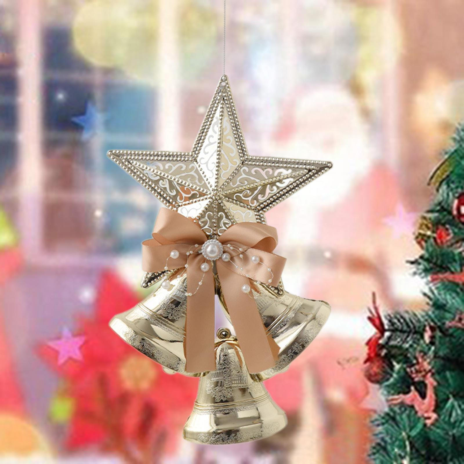 

Рождественский колокольчик-бантик, рождественская подвеска, рождественский звон, украшение-бантик для вечеринки Five pointed star