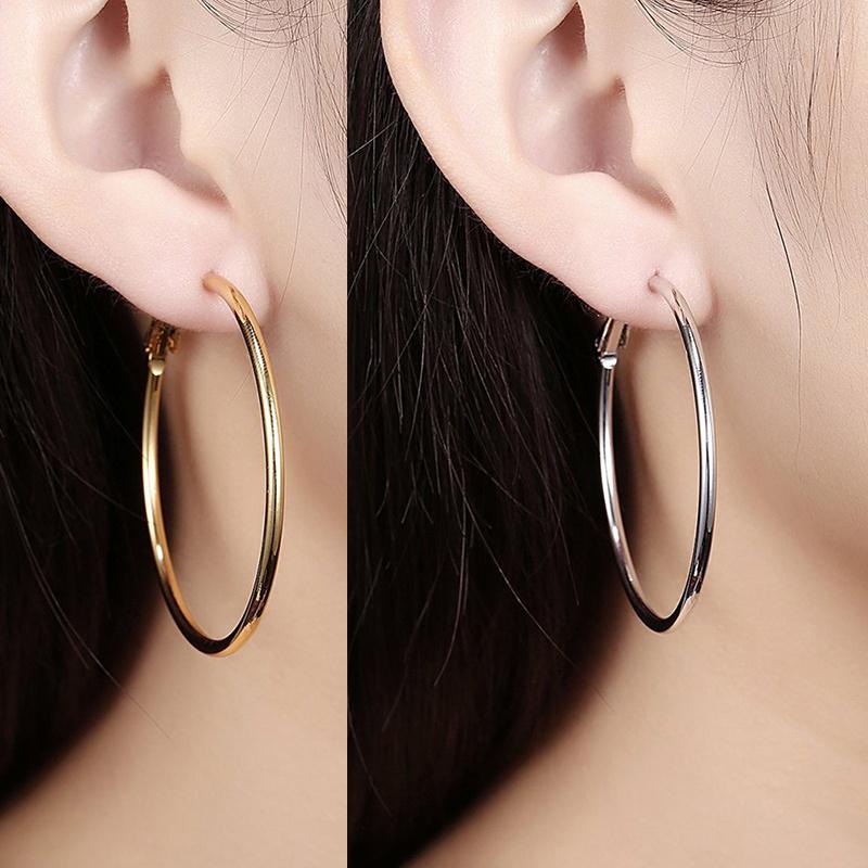 Buy Exaggerated Big Round Circle Hoop Earrings Women Sexy Geometric