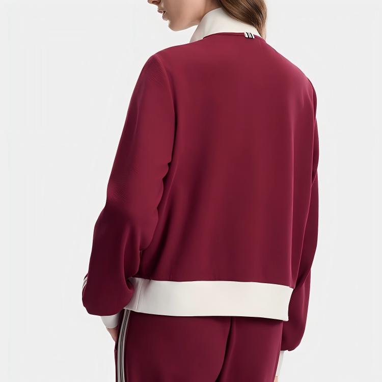 FILA Heritage Casual Long Sleeve Jacket Women jackets Burgundy F11W638507FWI