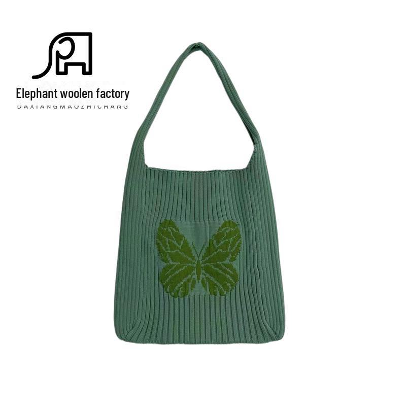 

2026 Women s Butterfly Design Contrast Color Woven Knitted Bag небо синє кольору