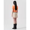 8SECONDS Off-Shoulder Ribbed Knit Orange