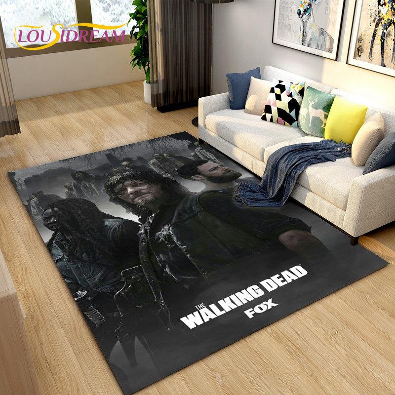 The Walking Dead Horror Area Rug Large,Carpet Rug for Living Room Bedroom Sofa Doormat Decoration,Kids Play Non-slip Floor Mat