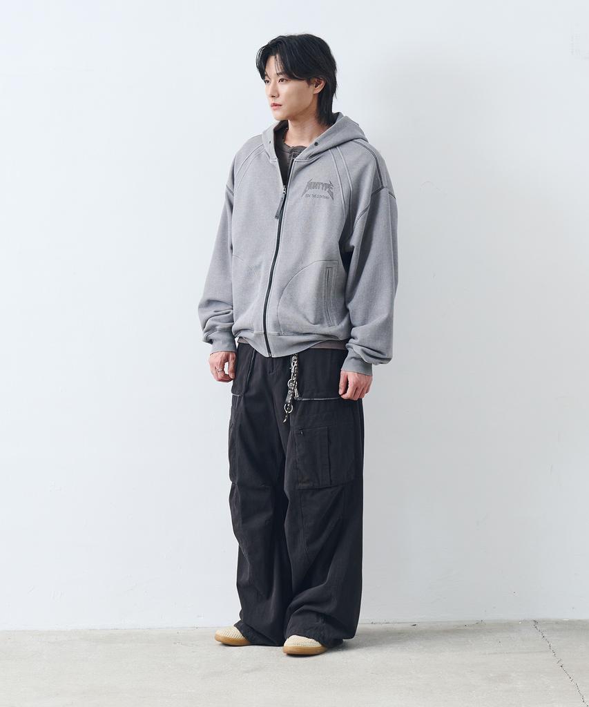 Nontai Parachute Contrast Cargo Pant (Black)