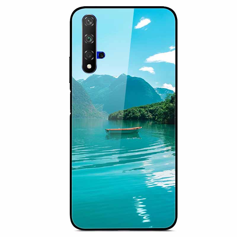 For Honor 20 Cases 20S 20Pro V20 Tempered Glass Hard Back Cover For Huawei Honor 20 Phone Cases Honor20 Pro Cover Honor20S V 20
