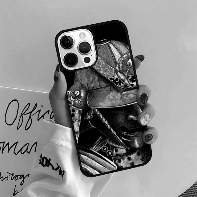 Samurai Demon Phone Case Back Cover for iPhone 17 Air 16 15 14 13 11 12 Pro Max Plus Shell Coque