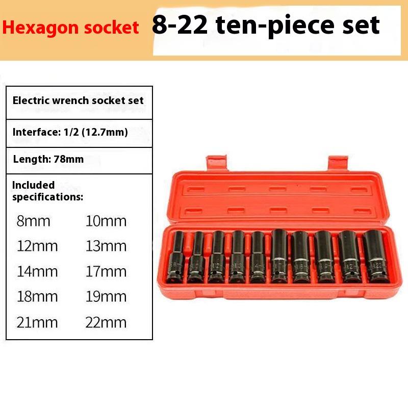 Elektrischer Schraubenschlüssel Verlängerte Sechskantnuss Pneumatische Luftpistole Vertiefte Stecknuss Luftschrauber Autoreparaturwerkzeug