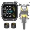 Motorrad TPMS Reifendrucküberwachungssystem LCD-Anzeige Motorrad Reifen Druck Temperatur Alarm für Zweiradmotorrad