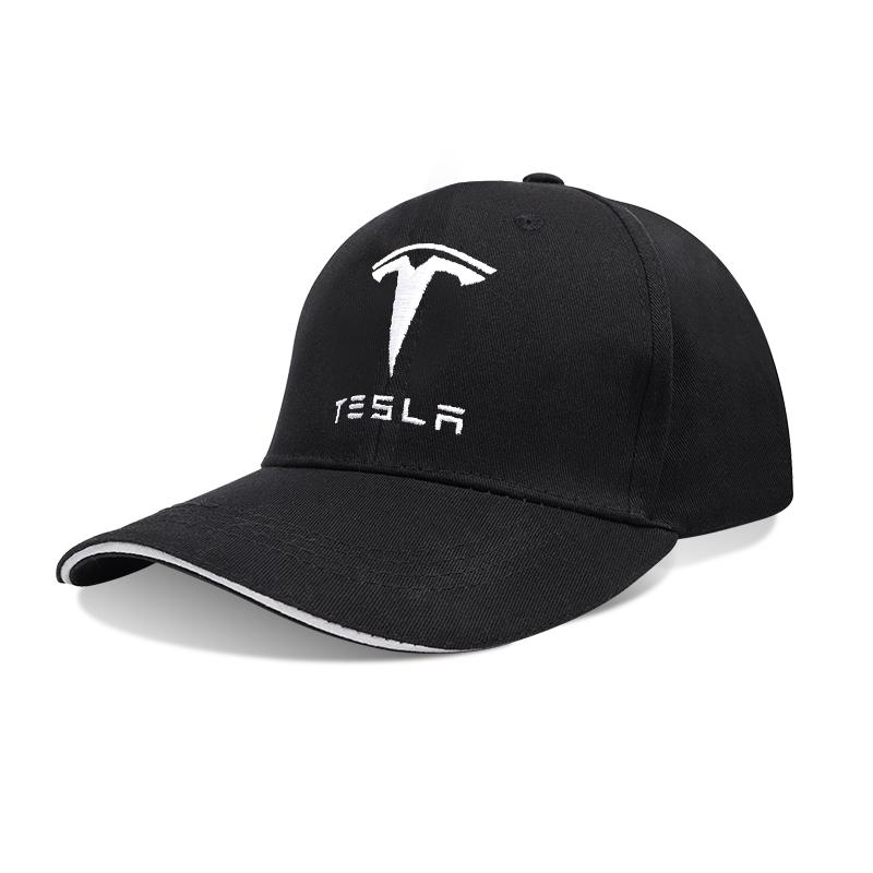 

1PCS Tesla Car Emblem Embroidery Snapback Baseball Cap Spring And Autumn Outdoor Adjustable Auto Logo Casual Hats Sunscreen Hat