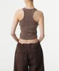 MUSINSA STANDARD WOMAN Women'S Ribbed Pigment Racer Back Tank Top [Brown]
