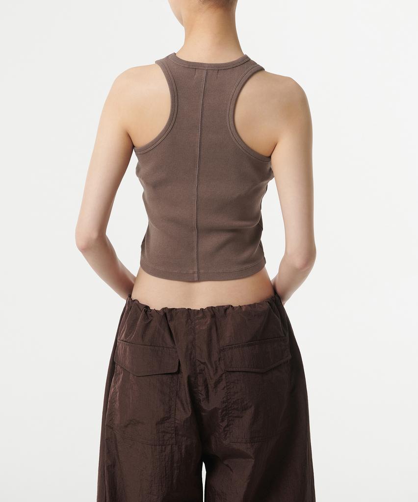 MUSINSA STANDARD WOMAN Women'S Ribbed Pigment Racer Back Tank Top [Brown]