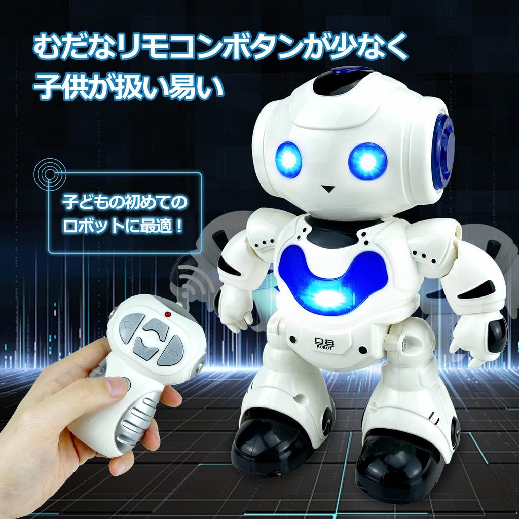 Electric Remote Control Robot Toy, Bipedal Robot, Moving, Humanoid, Dances, Sound, Reaction Toy, Lights, Demo Mode, Easy Operation, for Girls and Boys