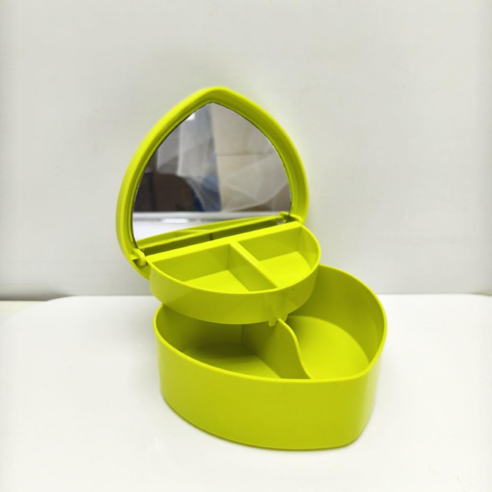 

Двошарова скринька для прикрас у формі серця, футляр для прикрас, коробки, велика місткість, контейнер для макіяжу