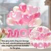 Muttertag Fensteraufkleber Wasserdicht Rosa Herzen Ballons Dekorativer Aufkleber Statische Glasaufkleber für Zuhause Büro Geschäft Glastür