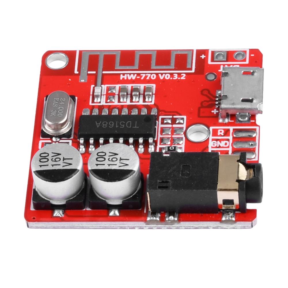 Mini Bluetooth Audio Receiver Board Bluetooth 5.0 Mp3 WAV,APE,FLAC Lossless Decoder Wireless Stereo Music Module DC3.7-5V HW-770