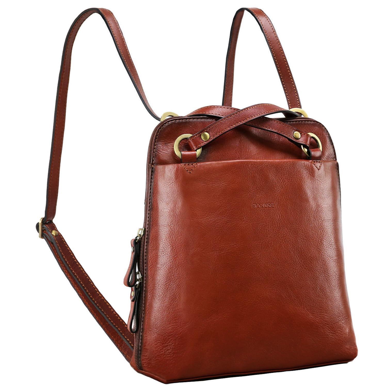 

Genuine Leather Small Switchable Shoulder Italian Leather Backpack Inch iPad Shoulder Bag [Bannus] Women s Backpack, Backpack, Belt, Bag, 9.7 Storage, коричневий