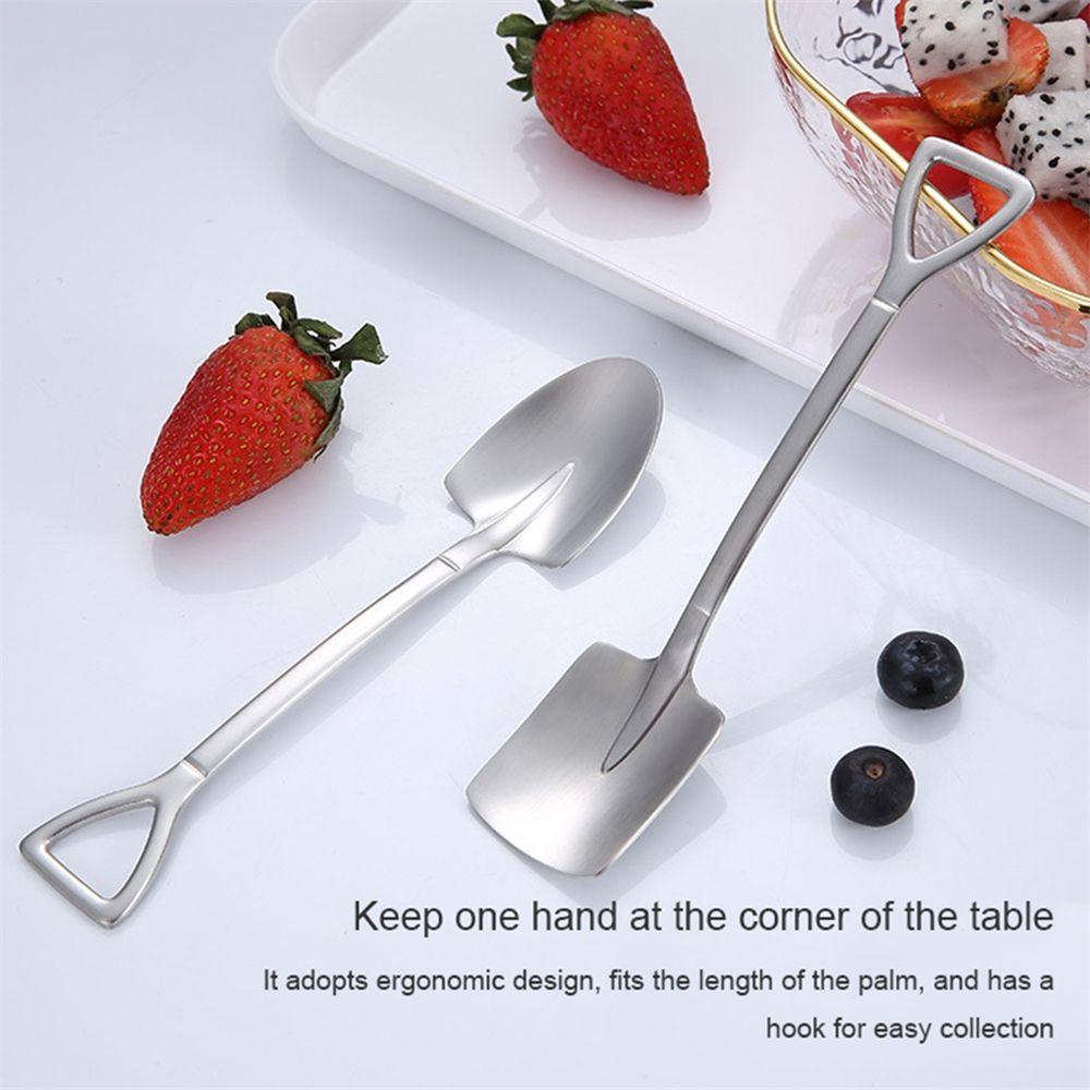 Tableware Ice Cream Spoon Watermelon Spoon Dessert Spoon Coffee Spoon Retro Shovel Stainless Steel