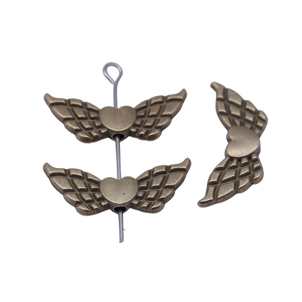 Angel Wing Beads Spacer Small Hole Butterfly Charms For Spiritual Jewelry