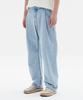Le Mad Wide Balloon Single-Pleat Denim Pants - Sky Blue