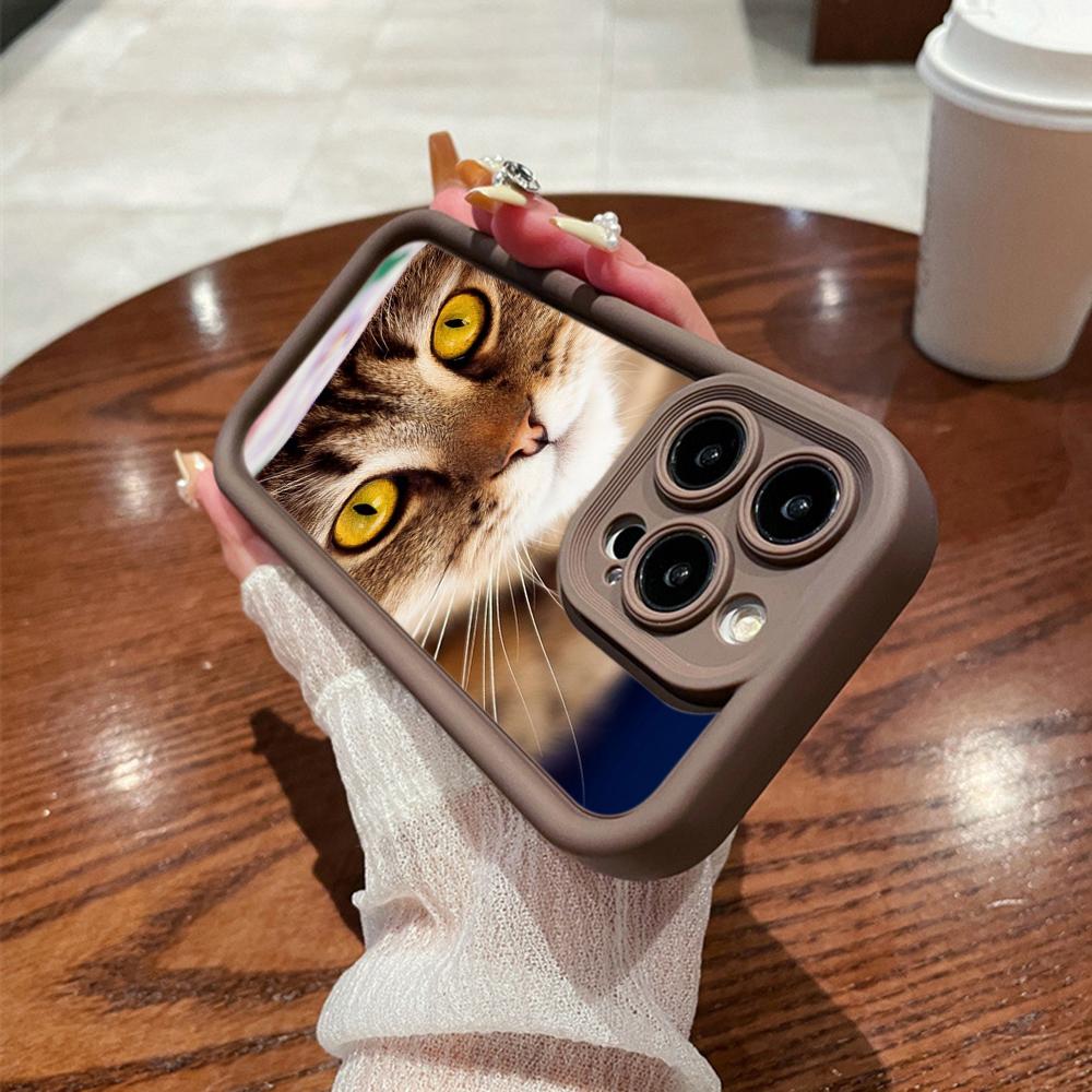 LZ10 Cat Body Language Silicone Phone Case for Samsung A15 A35 S24 S23 Ultra S22 S21 Plus S20 FE A05 A06 A54 A55 A53 A14 M15 Shockproof Back Cover