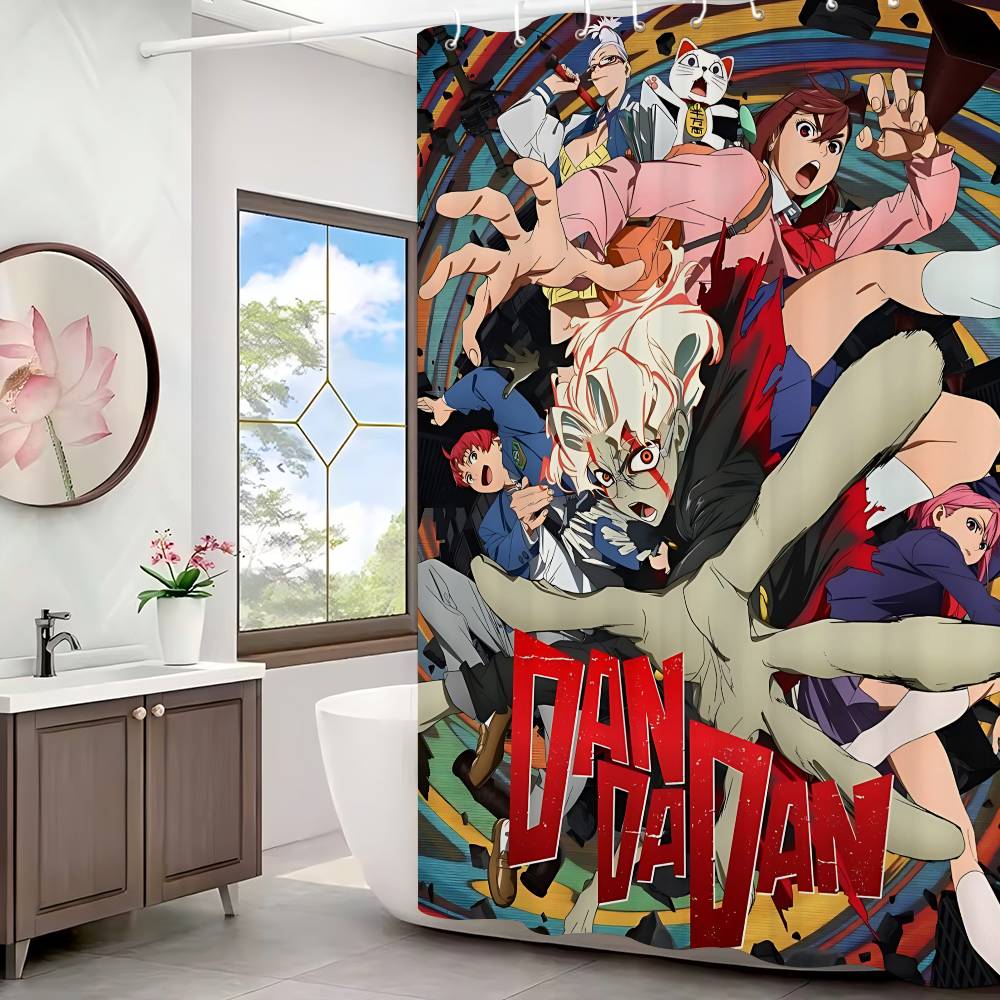 

Popular Japanese Anime Dandadan Shower Curtain - Water-Repellent And Leak-Resistant, Mold And Mildew Resistant For 90x180 cm