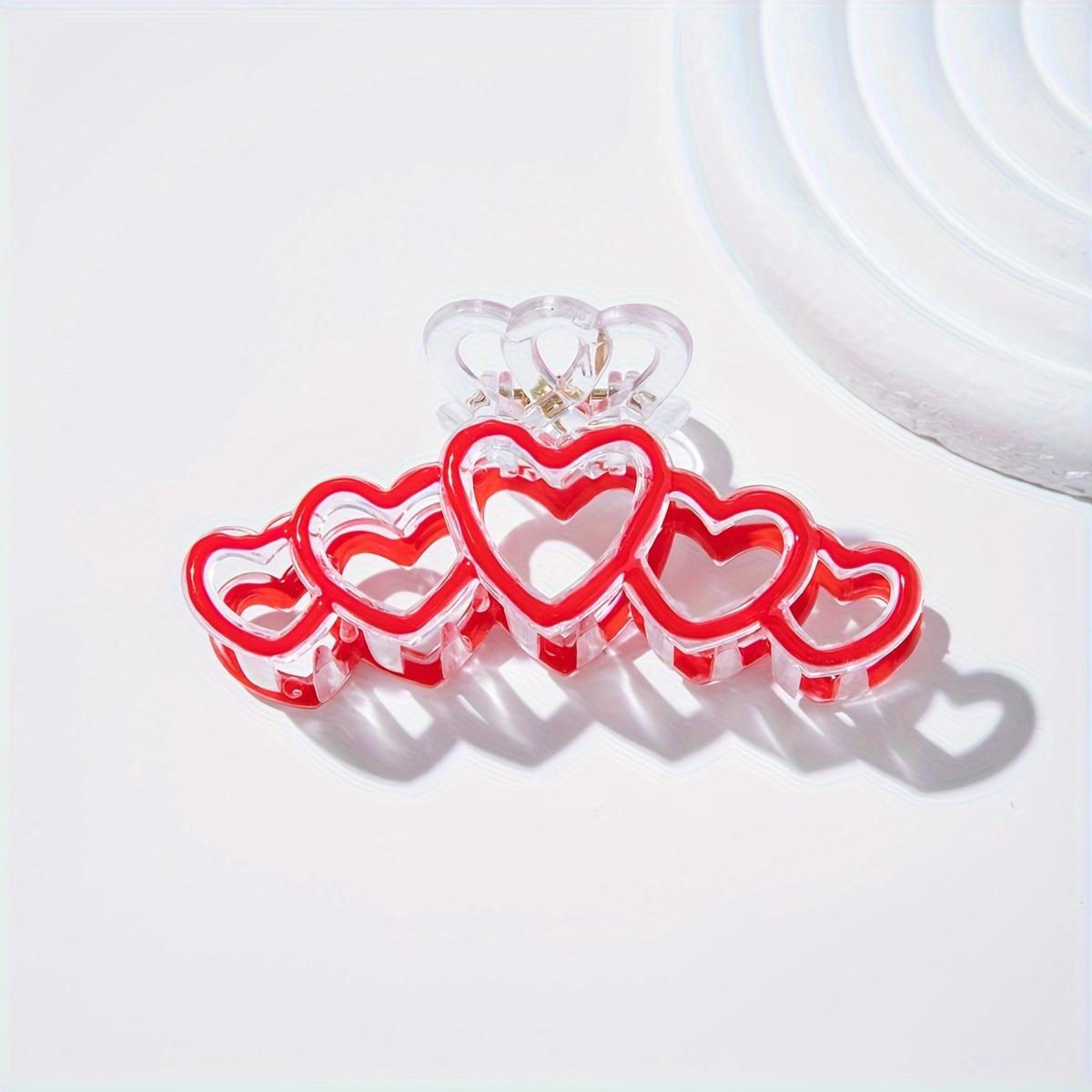 

Ladies fashionable dripping oil five-connected plastic claws красный