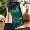 Phone Case: 2D Flat Design Suitable for iPhone 18 17 16 15 14 13 Pro Step Protection Case, Green Rose, Christmas and Halloween Gift