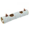 Striped Cat Tunnel Sleeping Beds Foldable Cats Tunnel Breathable Wear-resistant Cat Toys Interactive Accessories for Cats
