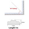 1mx12mm Wall Decorative Line Faux Embossed Self-adhesive Home Decorative Trim Waterproof 3D Ceiling Baseboard