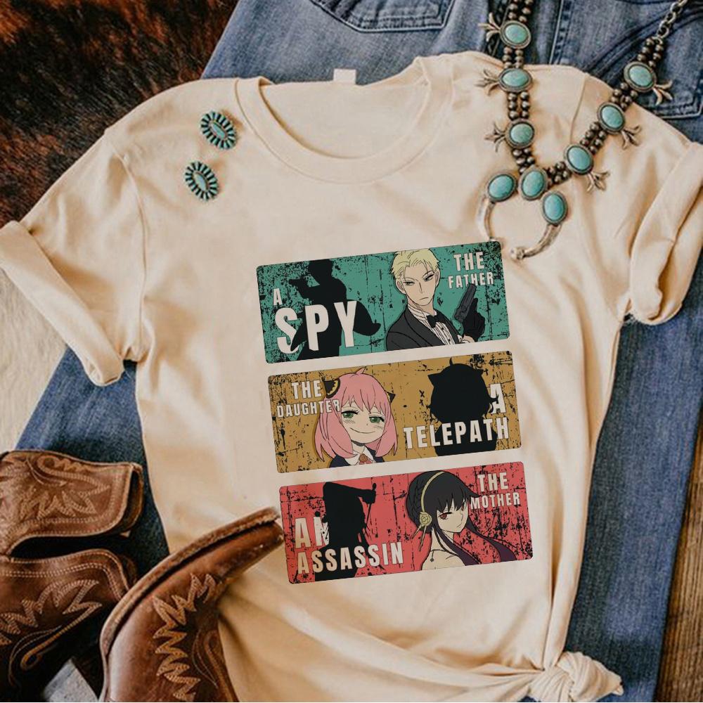 Anya Tshirt Women Y2K Tee Female Y2k Streetwear Comic Clothing