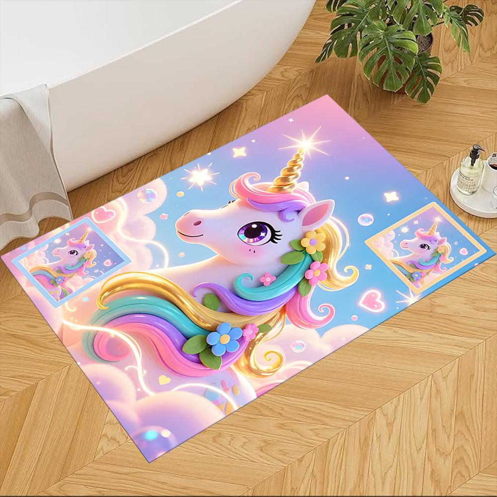 Magical Unicorn Dreamscape Non-Slip Home Carpet Design for Office Decor Living Room Bedroom Gift