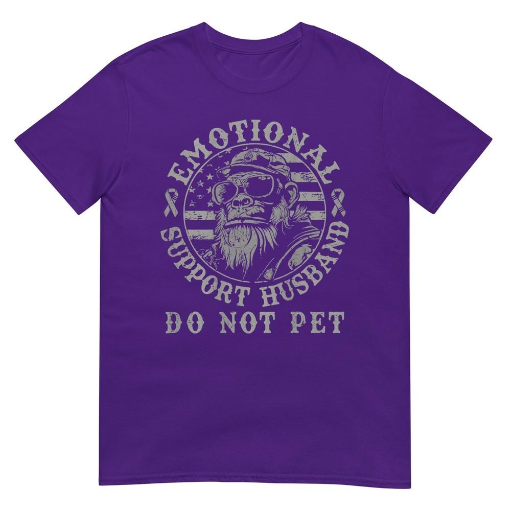 Emotionaler Unterstützungs-Ehemann Nicht streicheln Lustiger Affe Lustiges Meme T-Shirt
