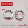 Metal D-Ring Buckle for Pet Webbing and Accessories