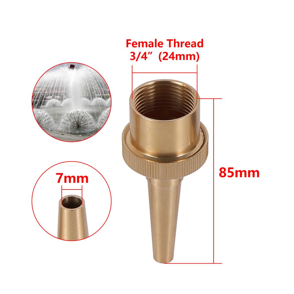Brass Multi-Directional Straight Fountain Sprinkler Adjustable 1/2" 3/4" 1" Internal Thread Garden Pond Decorative Fountain