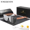 KINGSEVEN Brand Classical Wooden Sunglasses Men Retro Causal Polarized Rimless Women Glasses Anti-UV400 Wood Fashion Eyewear