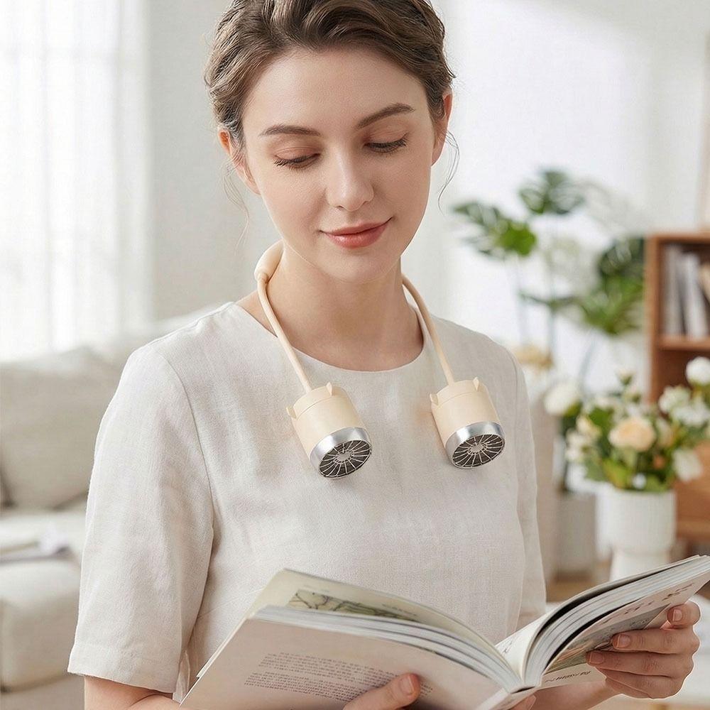 360° Bendable Hanging Neck  Fan Low Noise Around Neck Cooler Neck Electric Fan  Summer Season