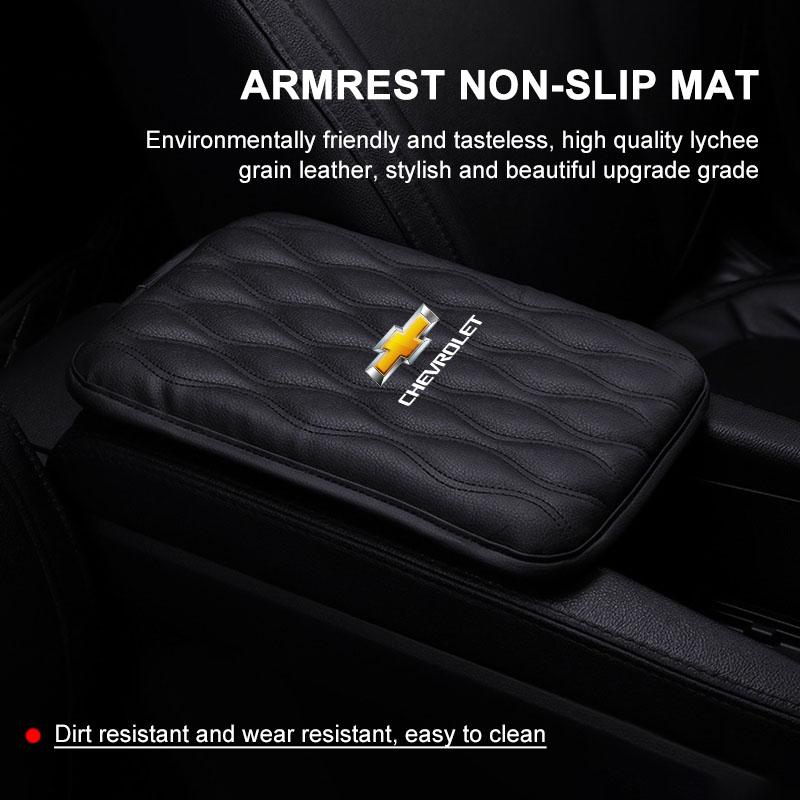 Car Center Console Cover Leather Armrest Mat Arm Storage Box Mat For Chevrolet Cruze Lacetti Captiva SS Z71 Equinox Trax Impala Camaro Sonic