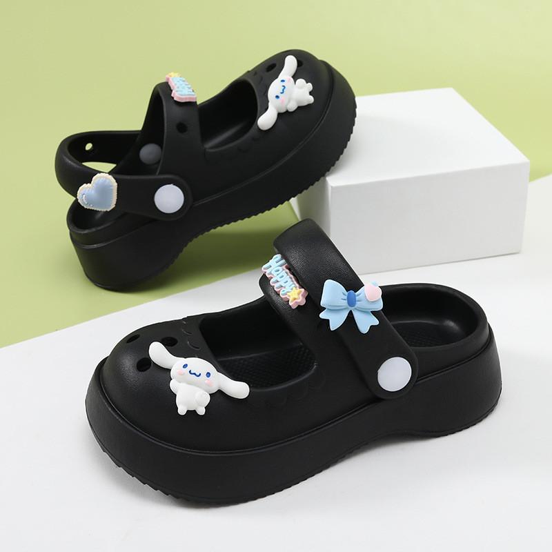 

Breathable Cute Girls Cartoon Summer Sandals With Nonslip Soft Sole Eva 39-40 чёрный