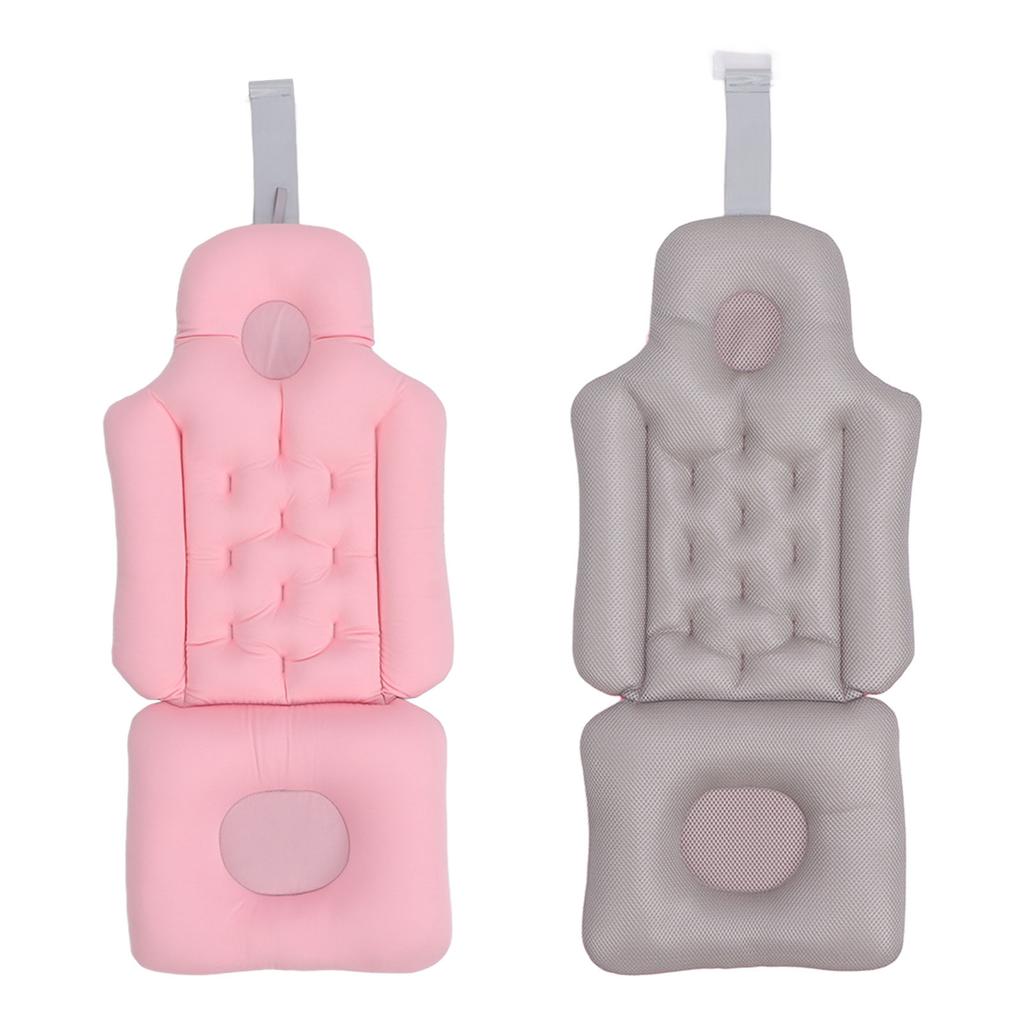 Bathtub Cushion Soft Breathable Folding Headrest Back Support Bath Pillow Cushion for Adults Spa