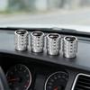 4PC Aluminium Car Tire Valve Stems Cap Gear-Shaped-Valve For Volkswagen TSI TDI R32 MK4 GTI Golf Polo Tiguan Passat Jetta Touran
