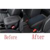 Car Middle Console Armrest Box Cover Leather Black Fit For VW Tiguan 2017~2021