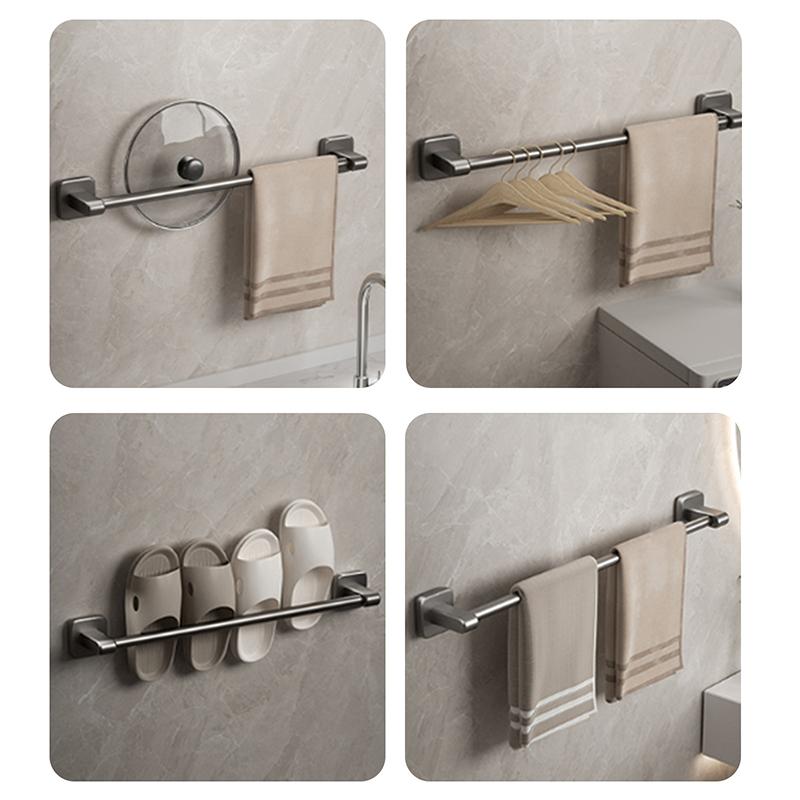 30/40/50Cm Self-Adhesive Bathroom Towel Rack Holder Without Drilling Kitchen Cabinet Dishcloth Rack Hand Towel Hanger Rod